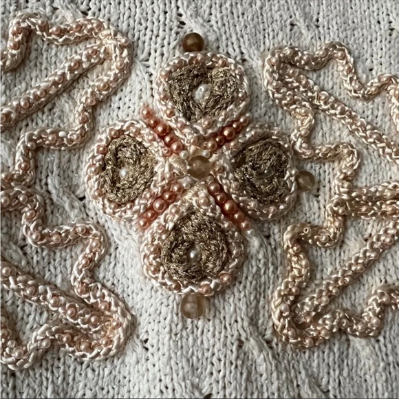 Vintage 80s silk angora wool blend ivory sweater - Picture 9 of 11